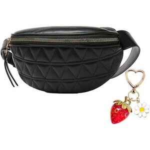New Fanny Packs for Women Crossbody Belt Bag Black Fashion Waist Purse Cute Cros